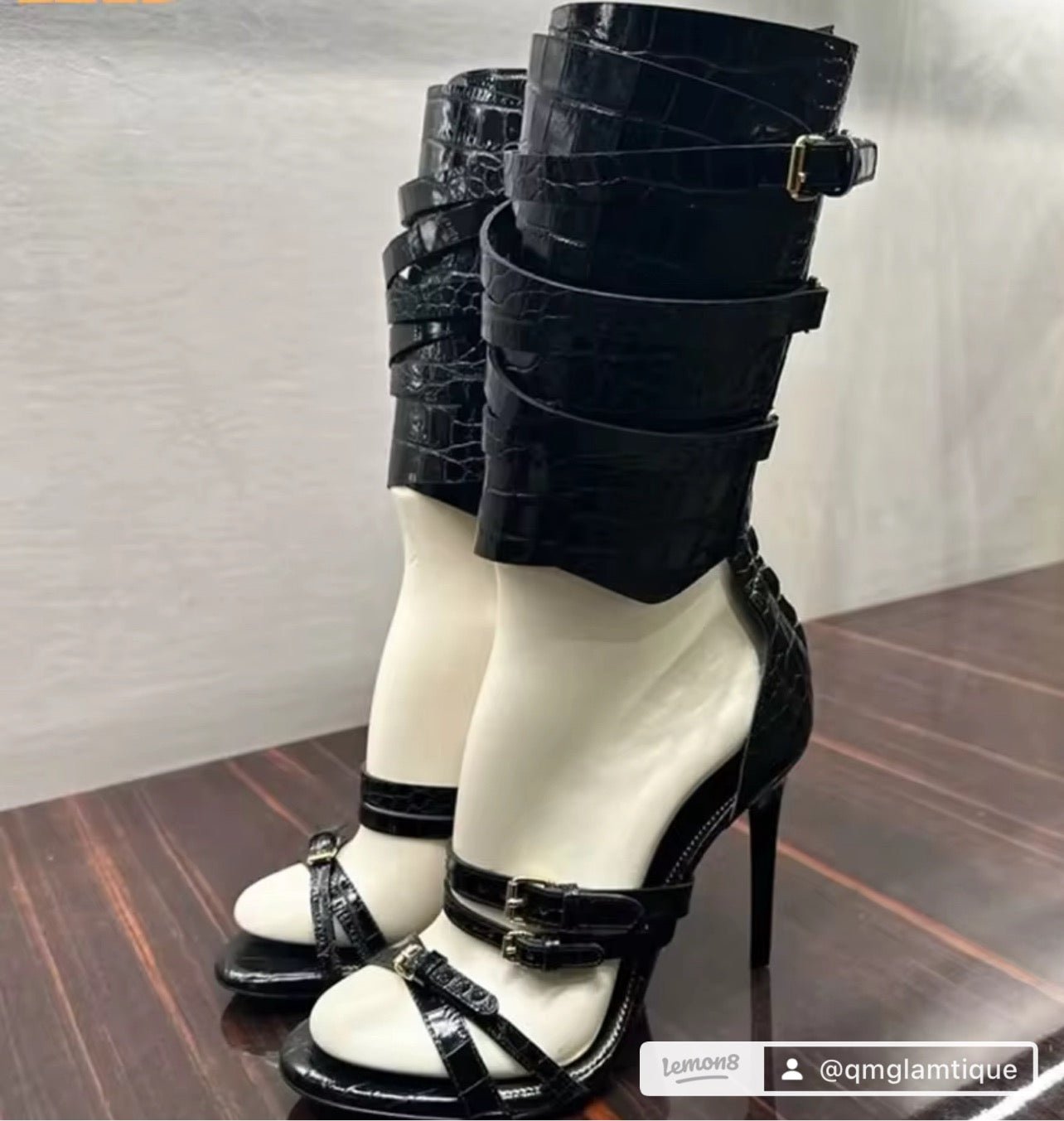 Croc Luxe Gladiator Heeld