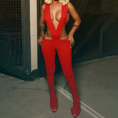 Crimson Luxe Jumpsuit