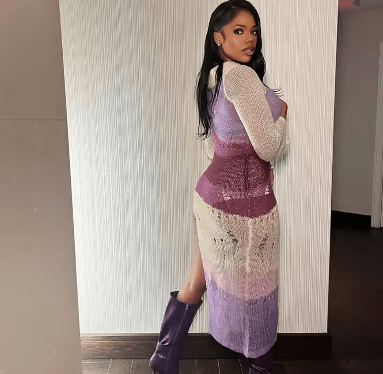 Purple Rain Sweater Dress