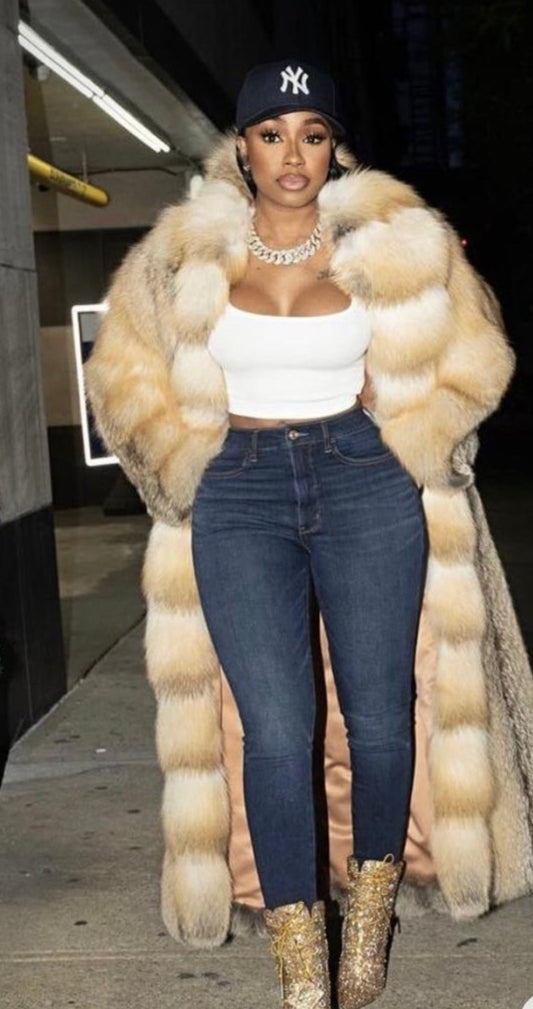Winter in Miami Golden Fox Fur