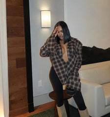 It Girl Tailored Plaid Shirt