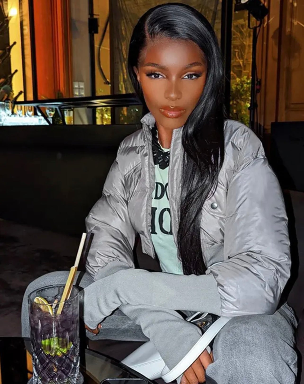 Chrome Bomber Jacket