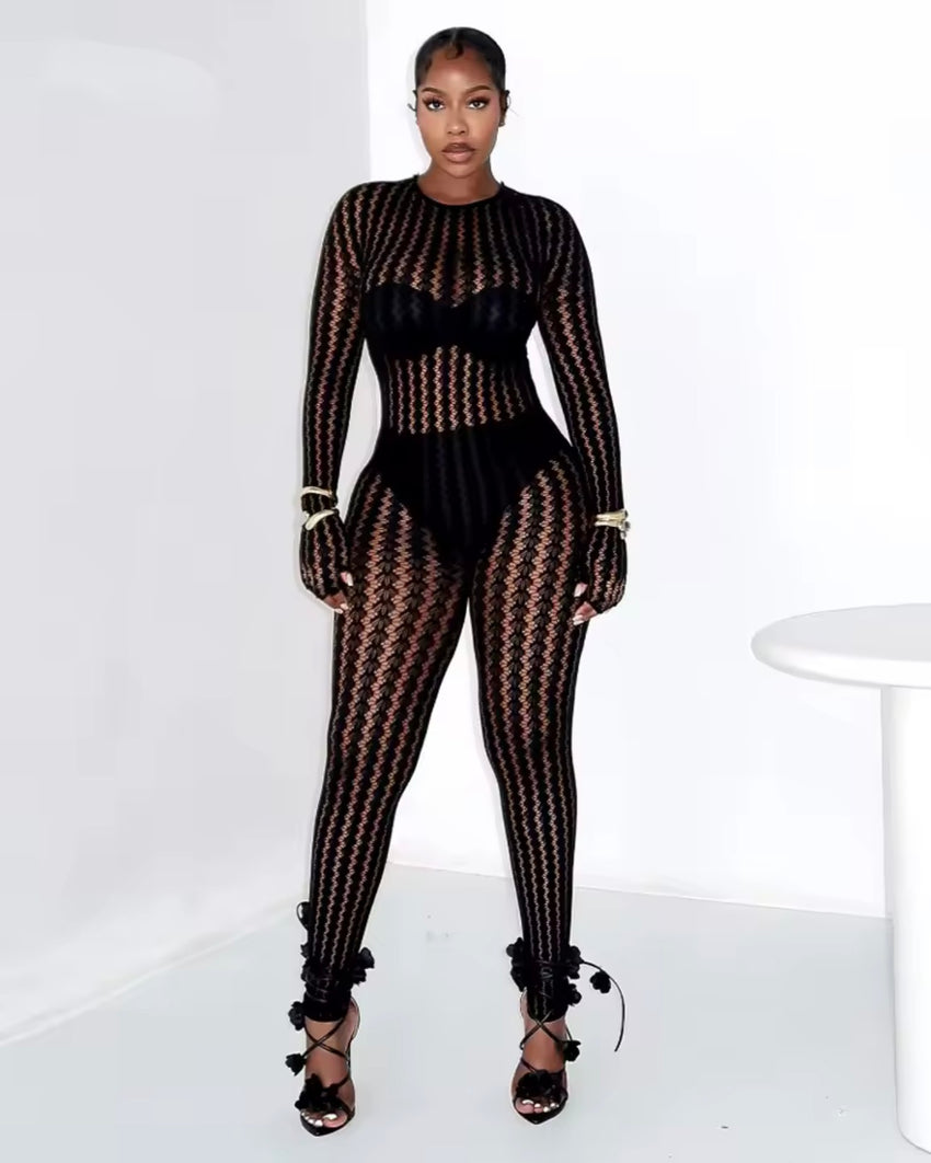 Midnight Siren Lace Junpsuit