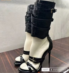 Croc Luxe Gladiator Heeld