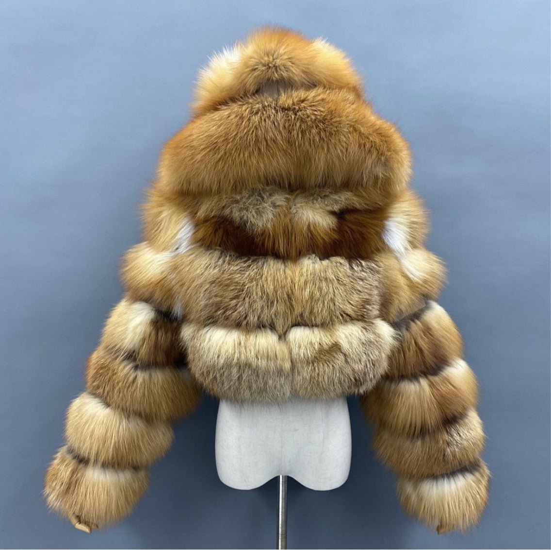 Red Fox Fur with hood